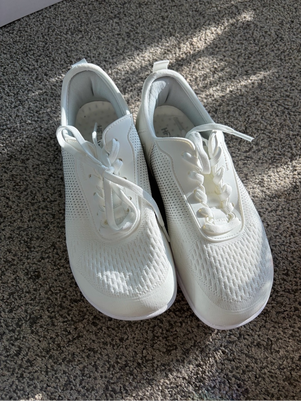 White Women's Hike Lightweight Knit Sneakers